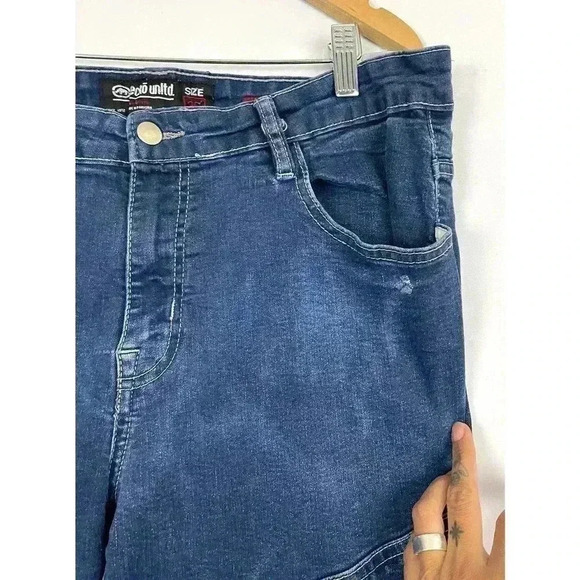 Ecko Unltd Blue Denim Skinny Jeans Sz 36 Stretch Men's - Picture 9 of 12